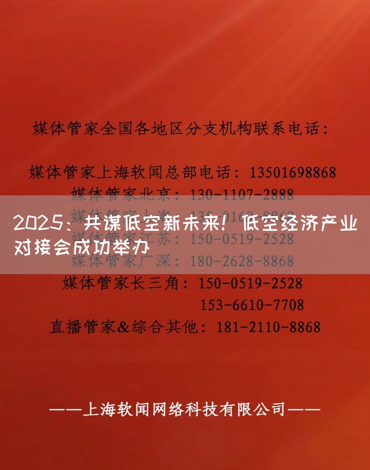 2025：共谋低空新未来！低空经济产业对接会成功举办