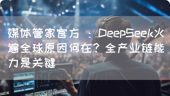 媒体管家官方 ：DeepSeek火遍全球原因何在？全产业链能力是关键(图1)